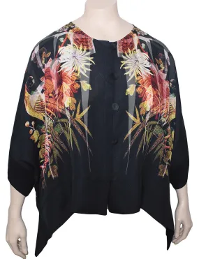 Dressori Silk Print Crop Jacket