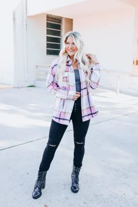 Estes Park Pink Plaid Shacket