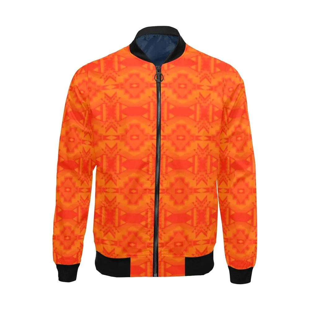 Fancy Orange Carrying Their Prayers Bomber Jacket for Men