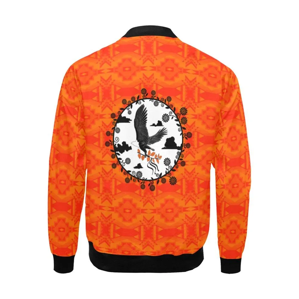 Fancy Orange Carrying Their Prayers Bomber Jacket for Men