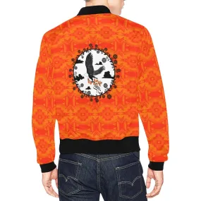 Fancy Orange Carrying Their Prayers Bomber Jacket for Men