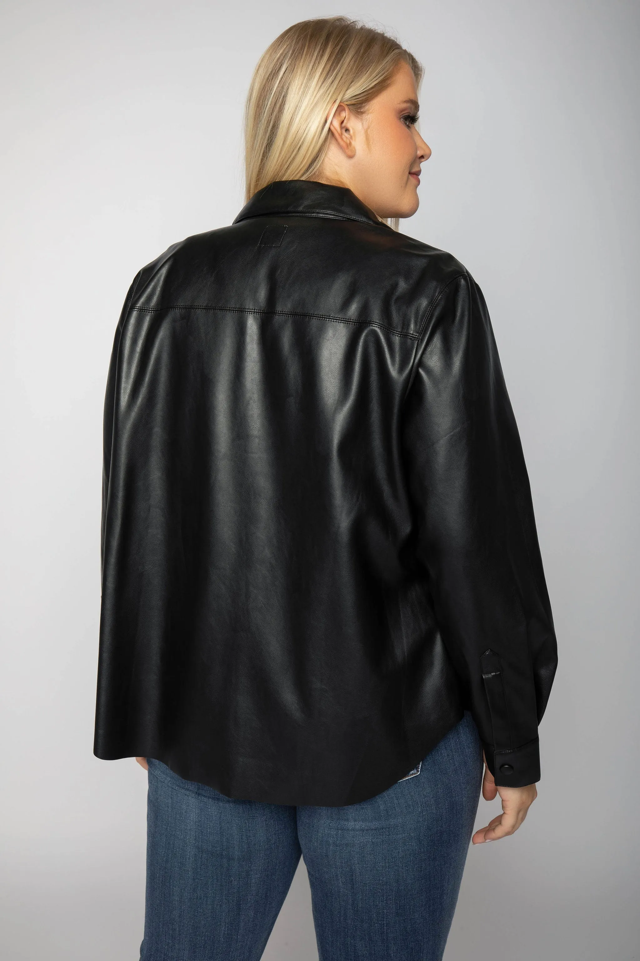 FAUX LEATHER SHIRT