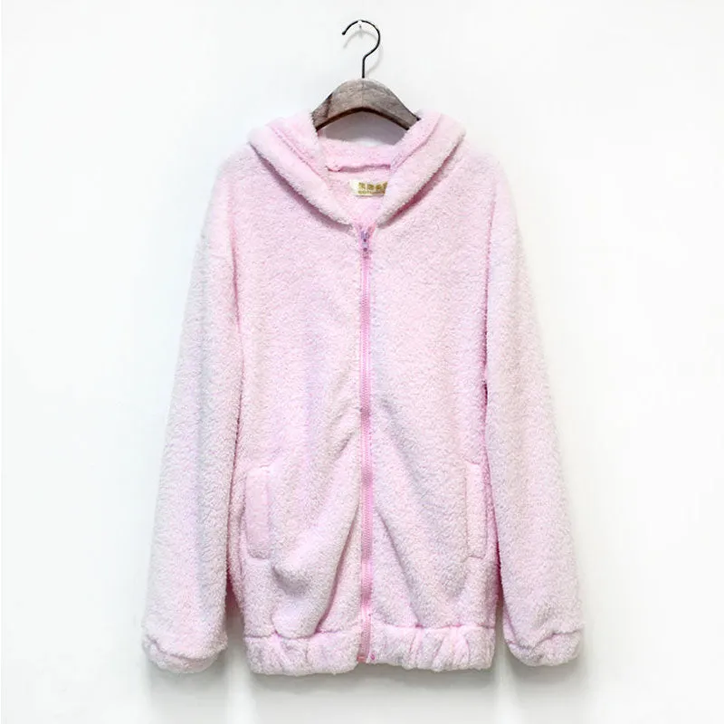 Fluffy Cute Bear Warm Hooded Jacket