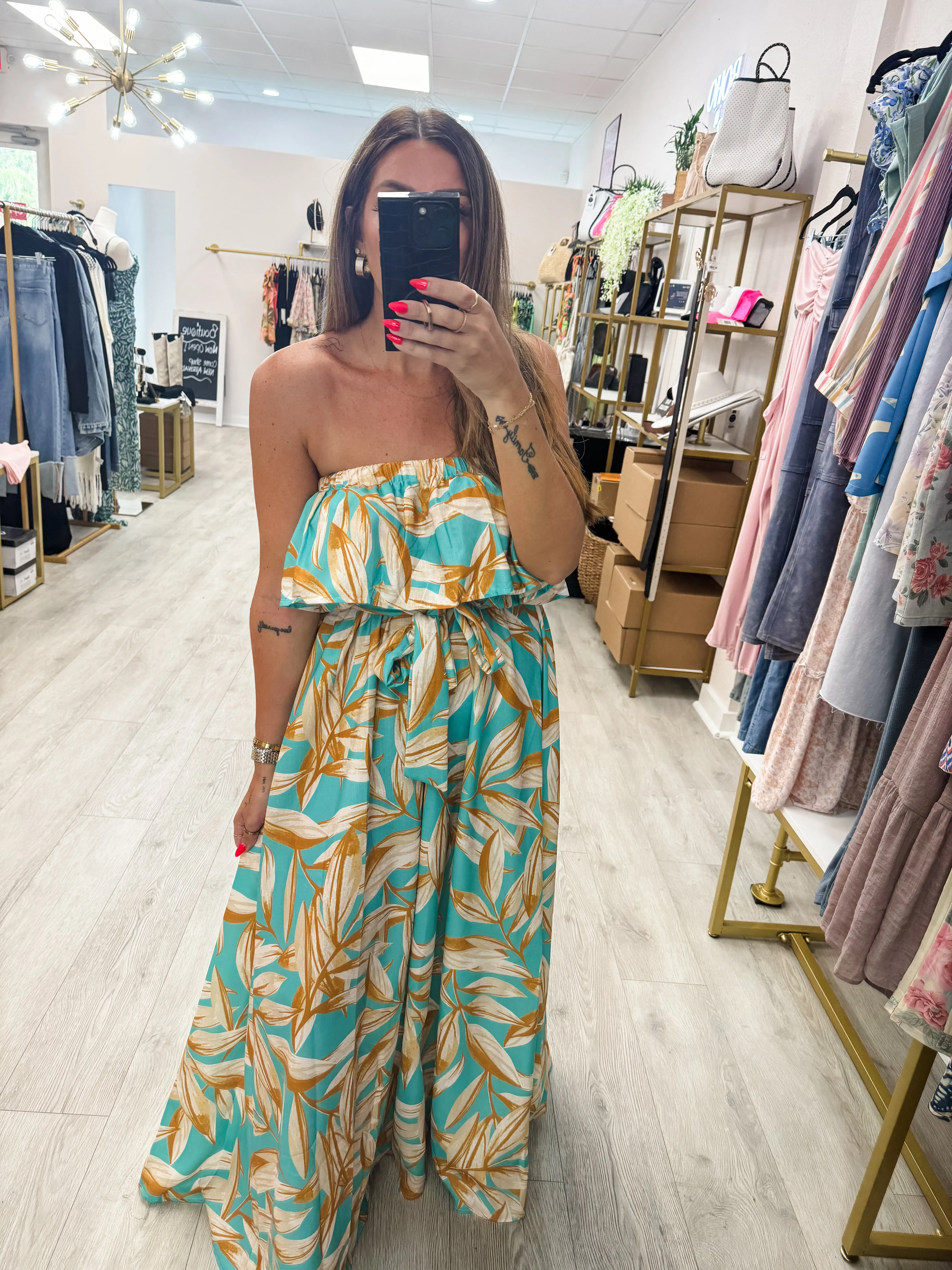 FT-Turquoise Maxi Dress