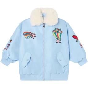 Girls Blue Celeste Bomber Jacket