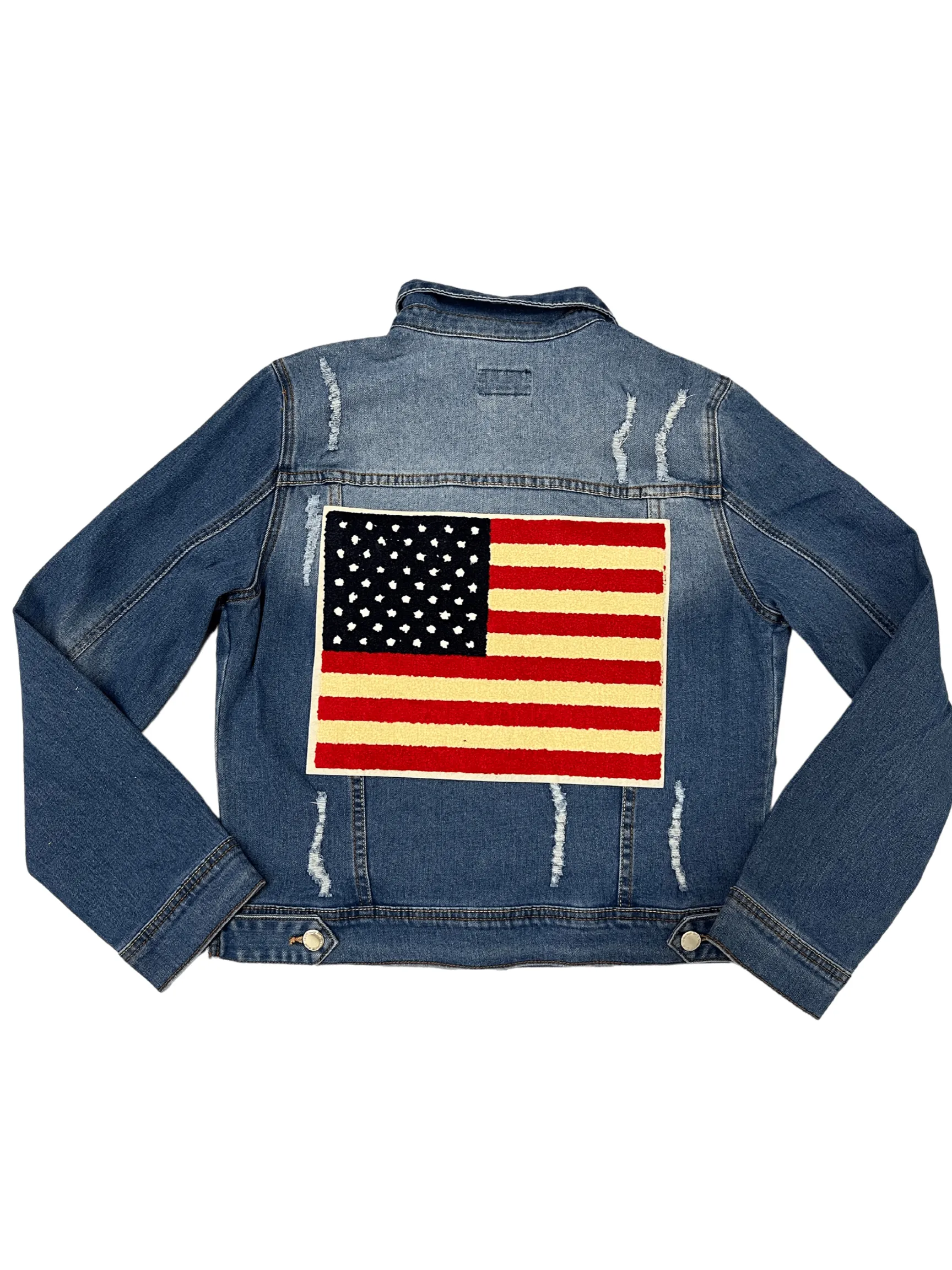 GLORY DISTRESSED JEAN DENIM JACKET