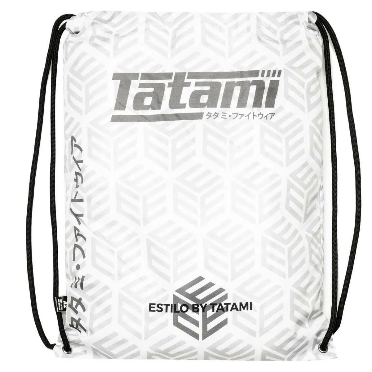 Grey on White Tatami Fightwear Estilo Black Label Mens BJJ Gi