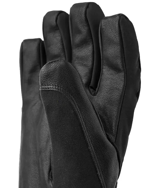 Hestra Mens Ski Gloves All Mountain CZone Black 5 Finger