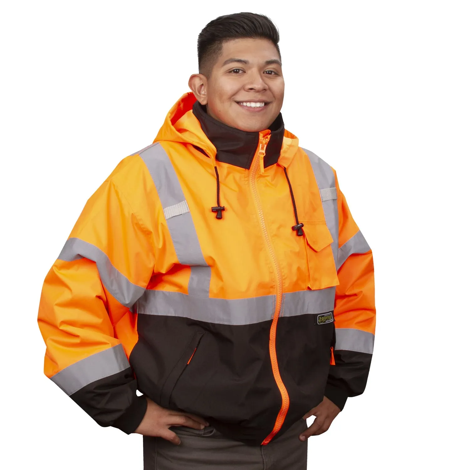 Hi-Vis Orange 2-in-1 Bomber Jacket