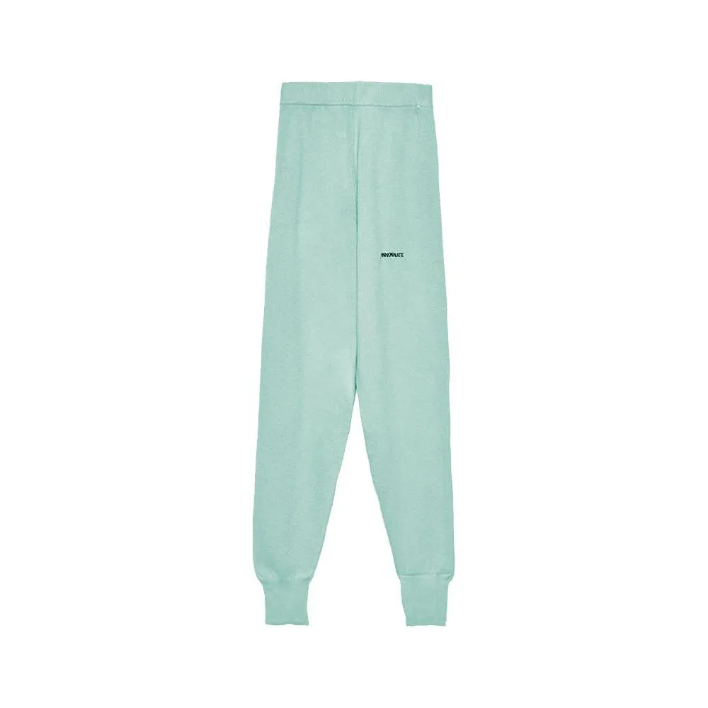 Hinnominate Mint Green Wool Blend Tracksuit Trousers