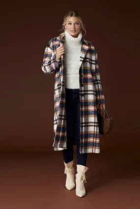 HOPE OVERSIZED PLAID TRENCH COAT