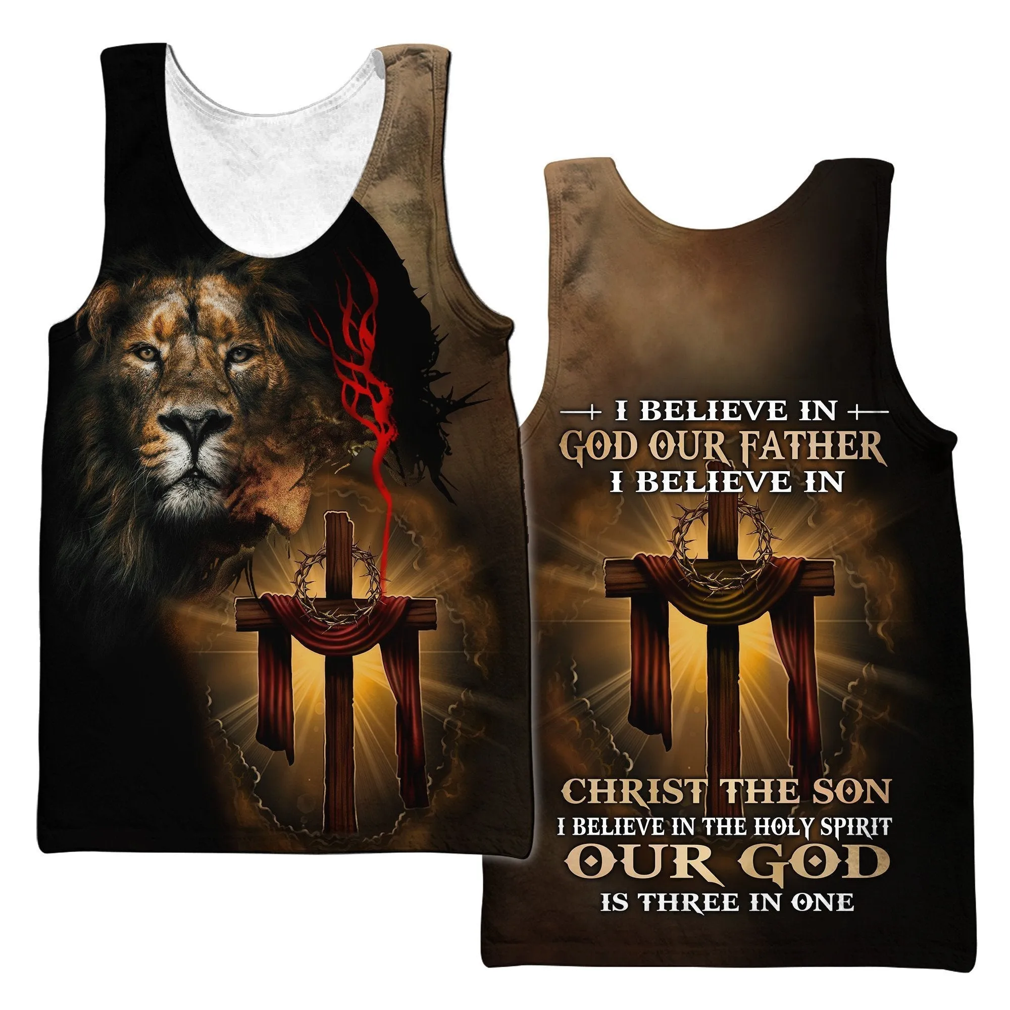 I Believe In God Our Father Jesus Tank Top - Christian Tank Top For Men