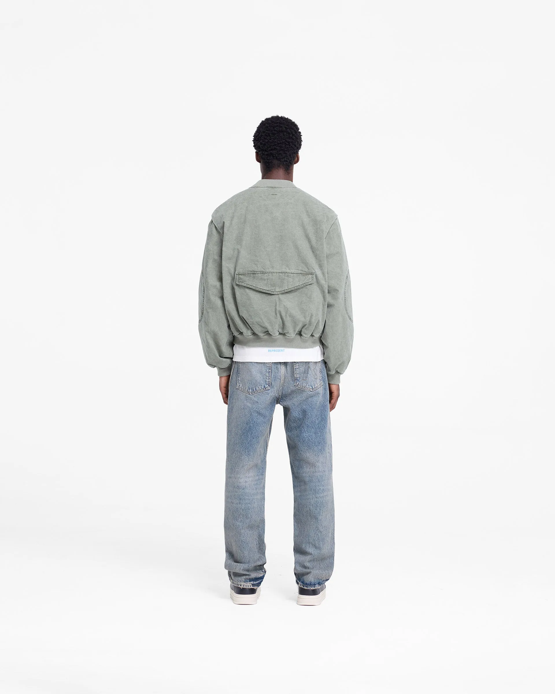 Inset Sleeve Bomber - Khaki