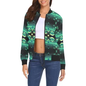 Inspire Green Bomber Jacket for Women