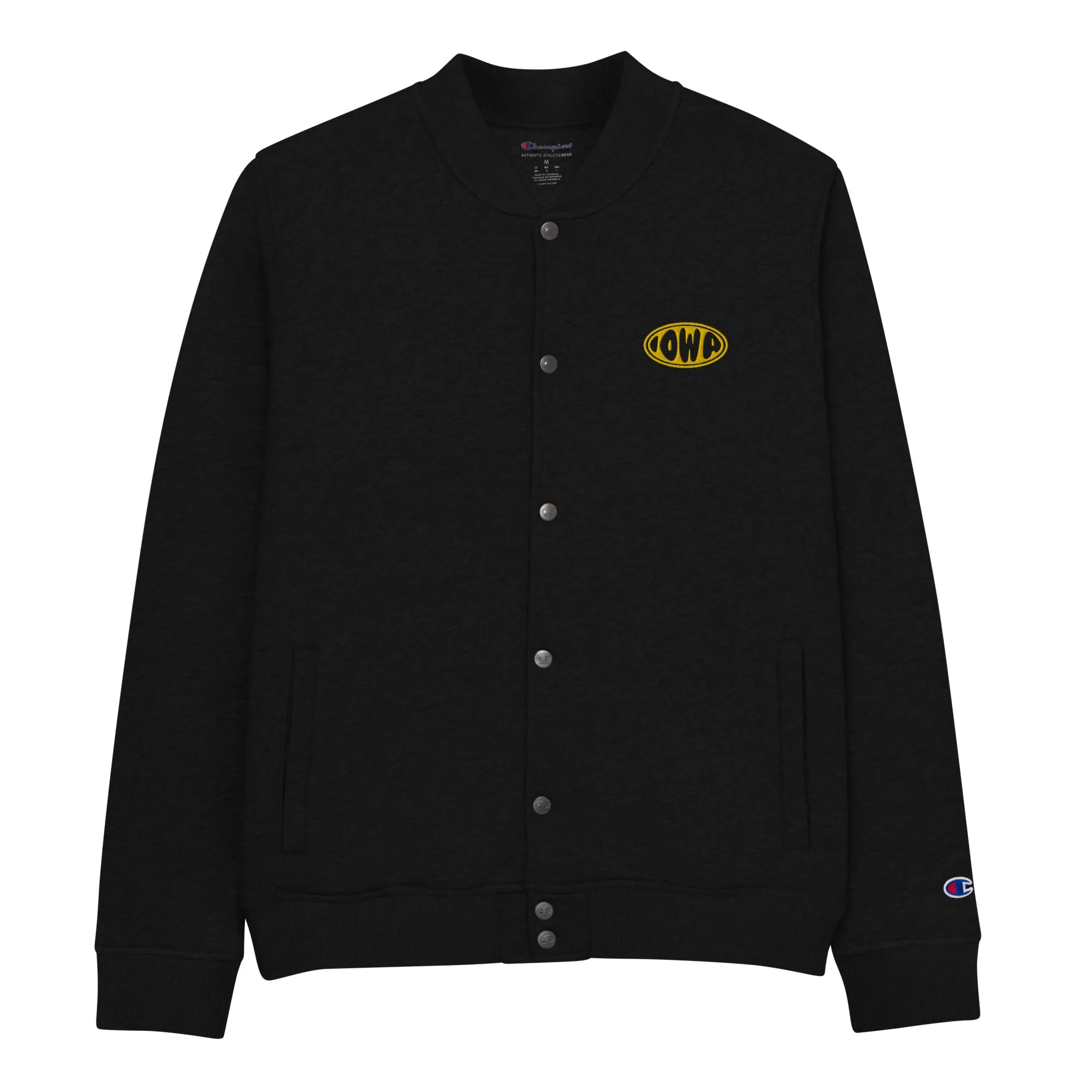 Iowa Bubble Embroidered Champion Bomber Jacket