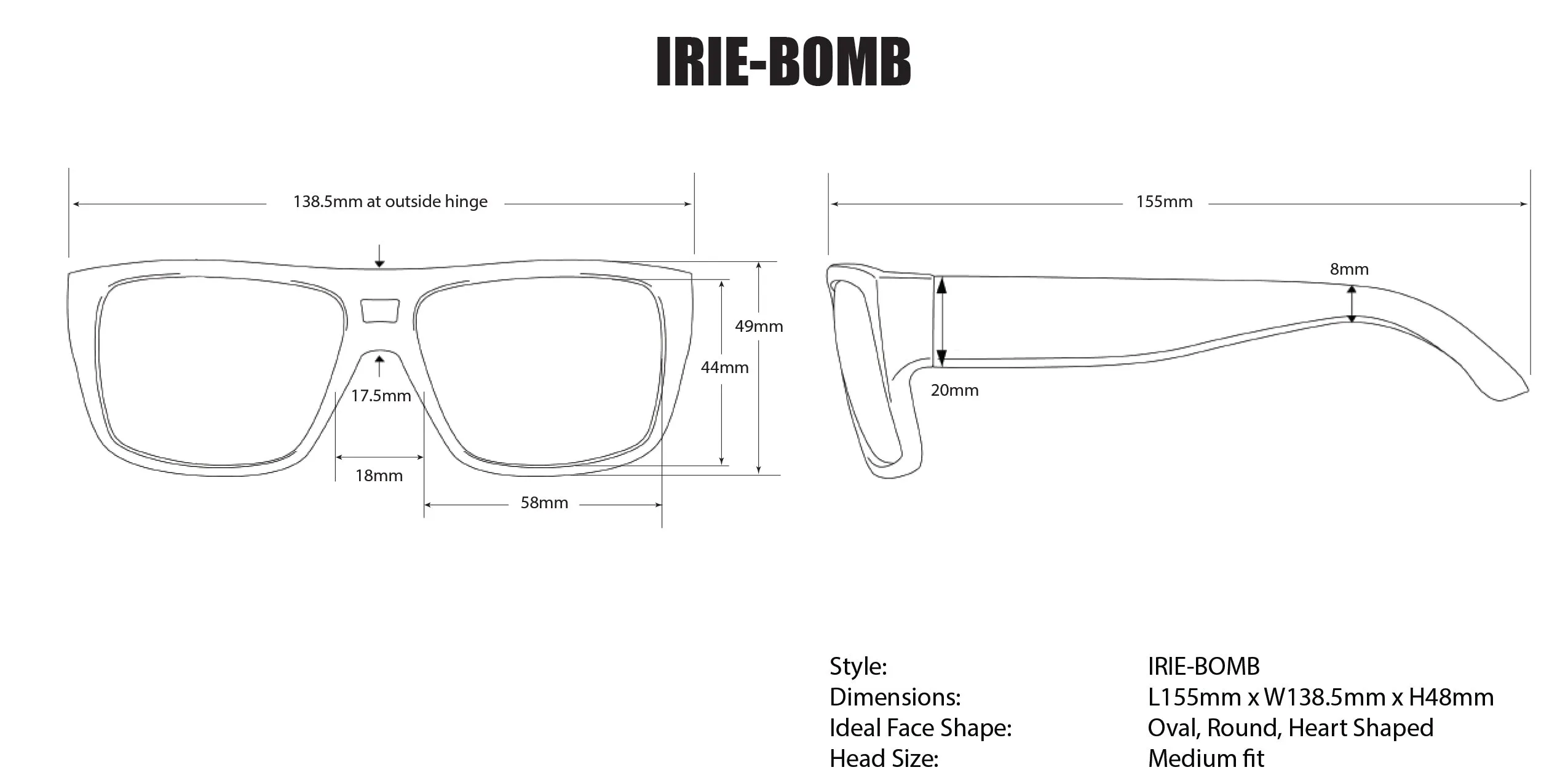 IRIE - Green Mirror Black