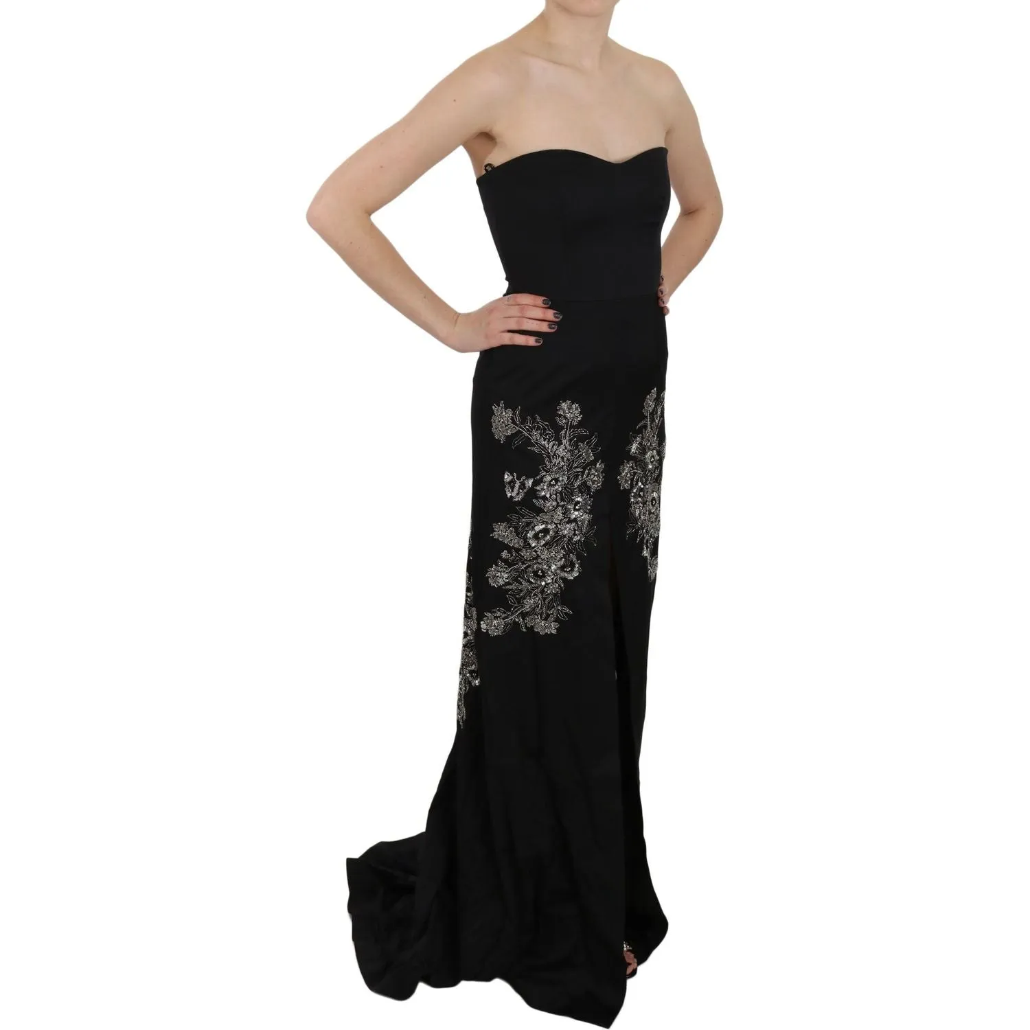 John Richmond Enchanting Black Maxi Flare Dress