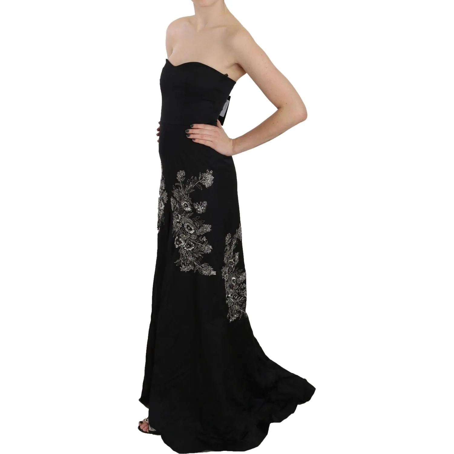 John Richmond Enchanting Black Maxi Flare Dress