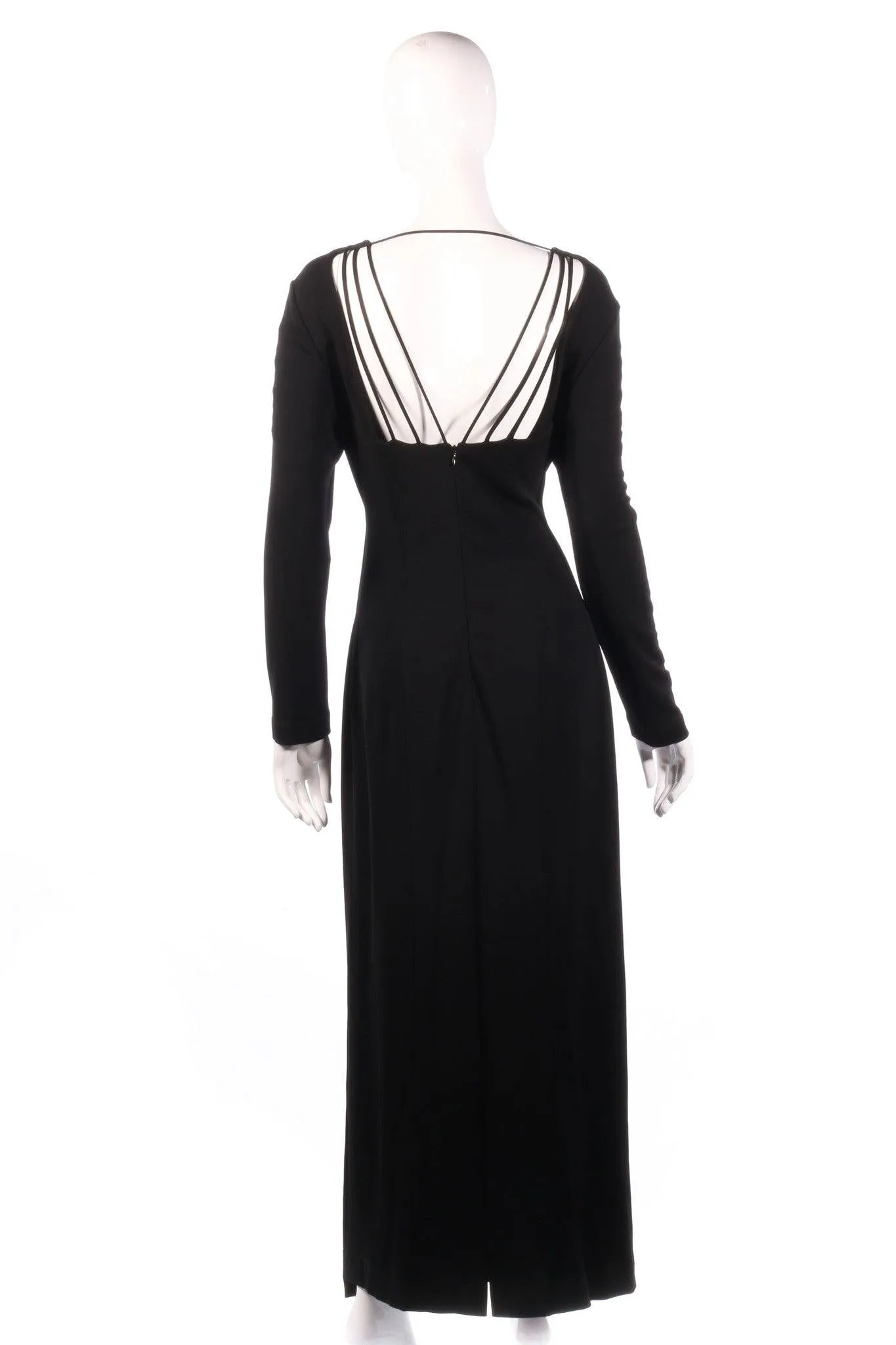 Joseph Janard Vintage Black Dress with Detailed Back UK size 12/14