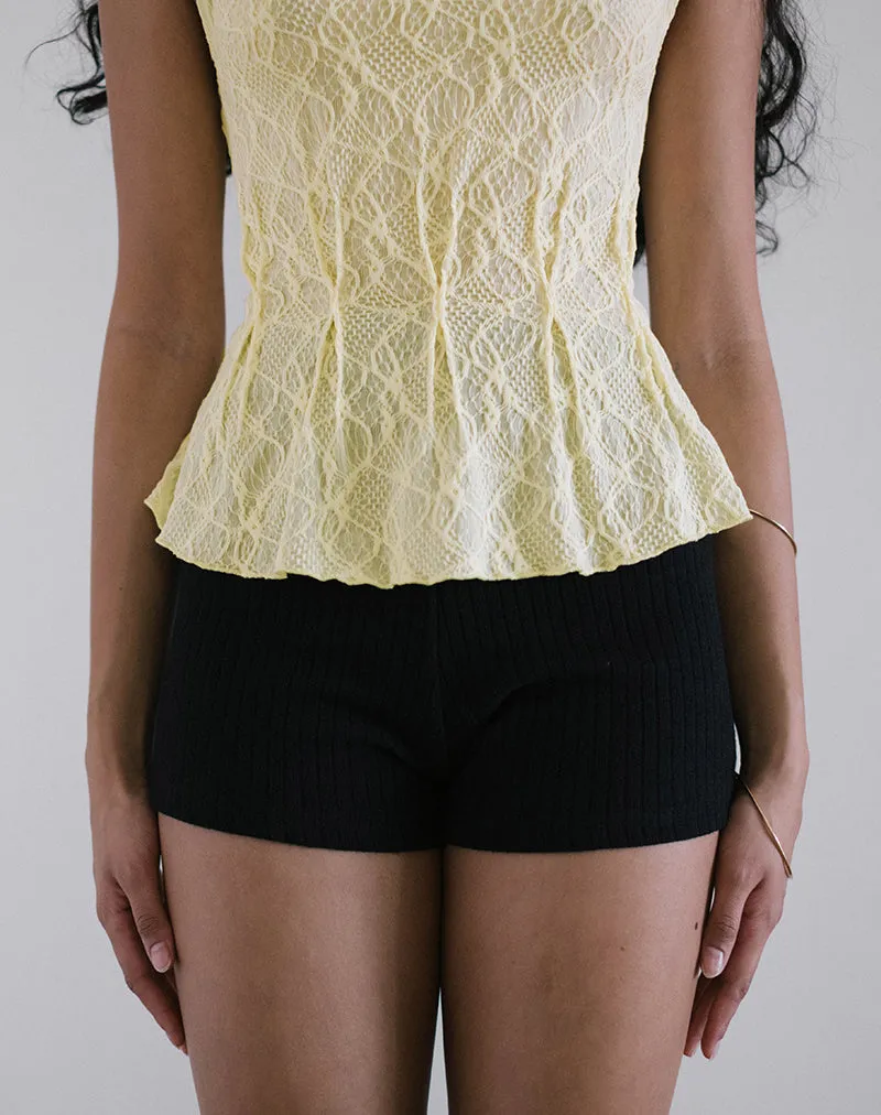 Kimbra Top in Textured Yellow