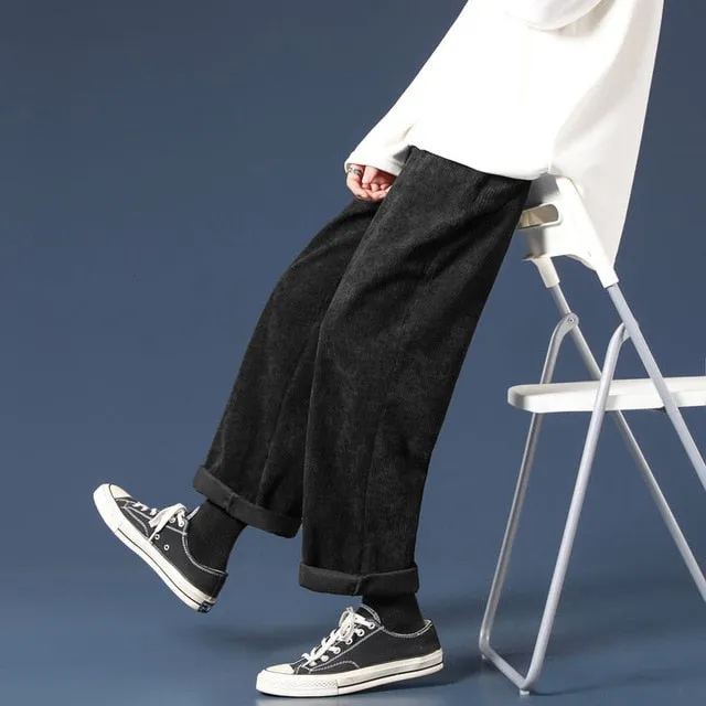 [Korean Style] Corduroy Cargo SweatPants