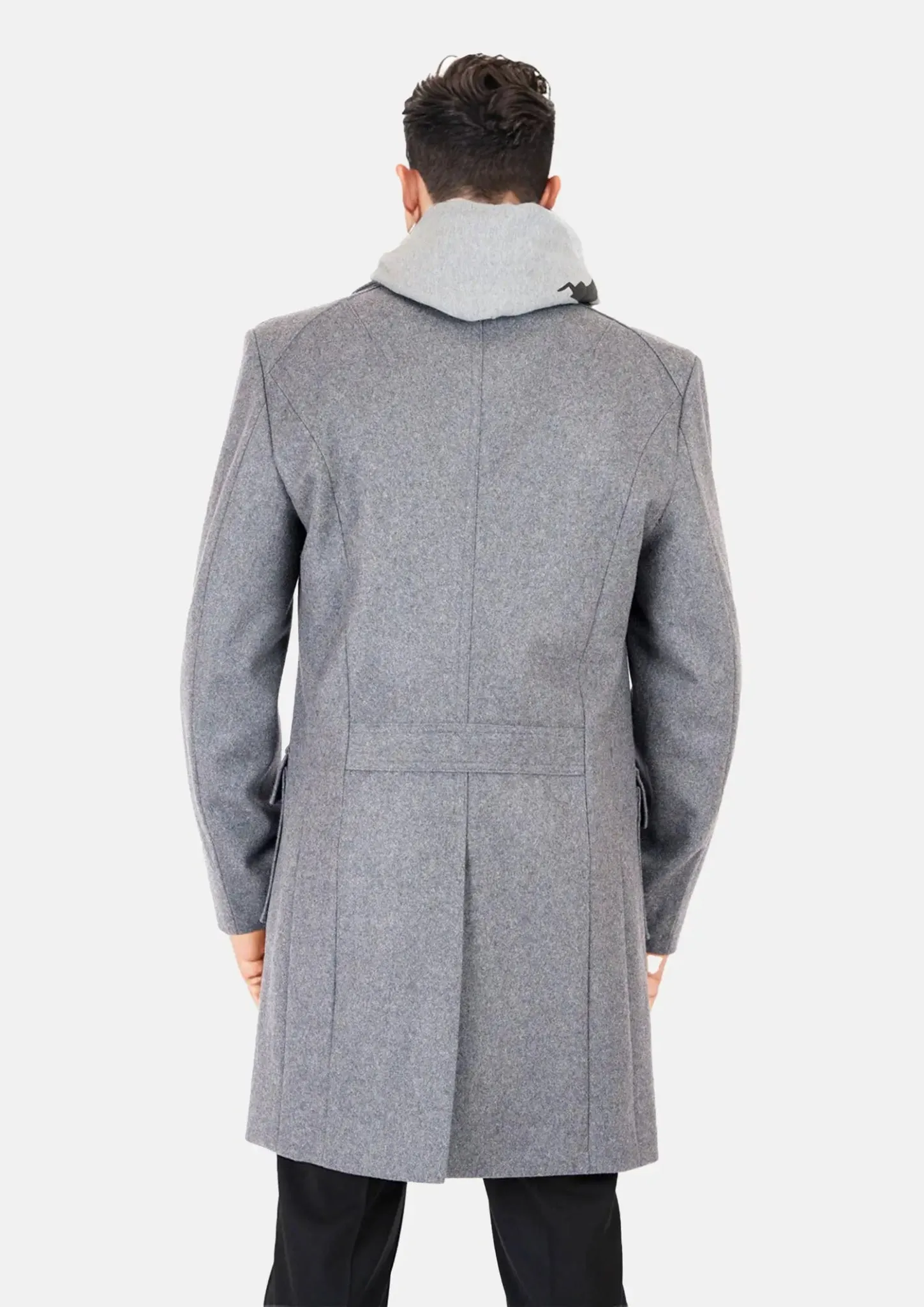 Light Grey Wool Signature Peacoat