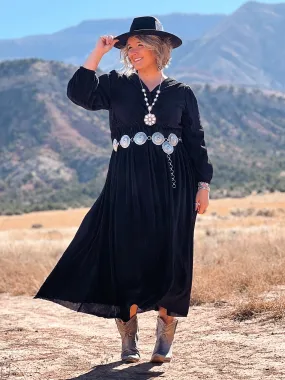 Loretta Black Maxi Dress