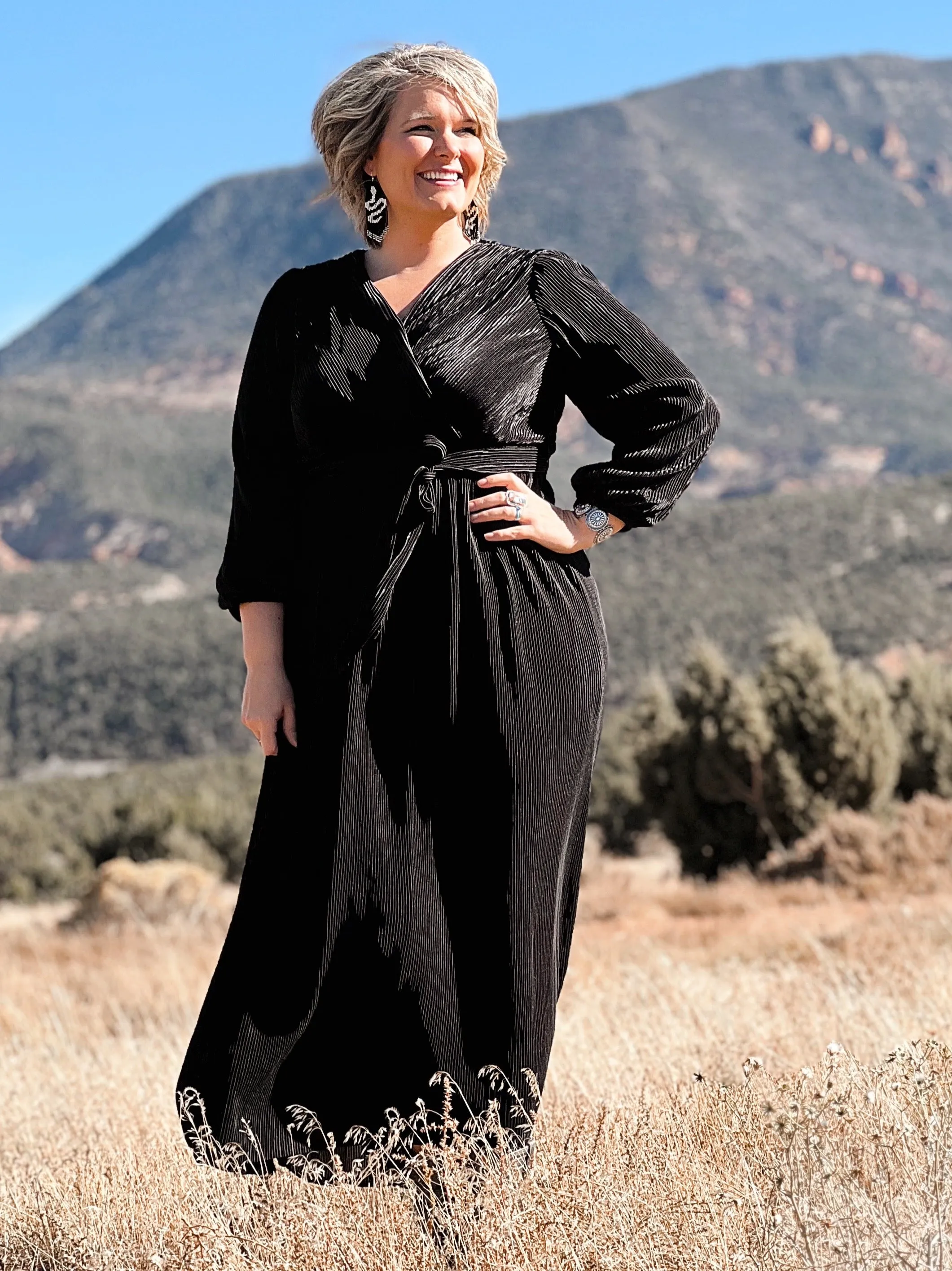 Loretta Black Maxi Dress