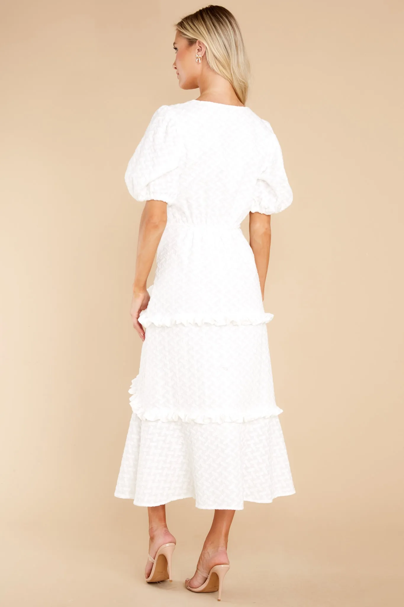 Meda White Midi Dress