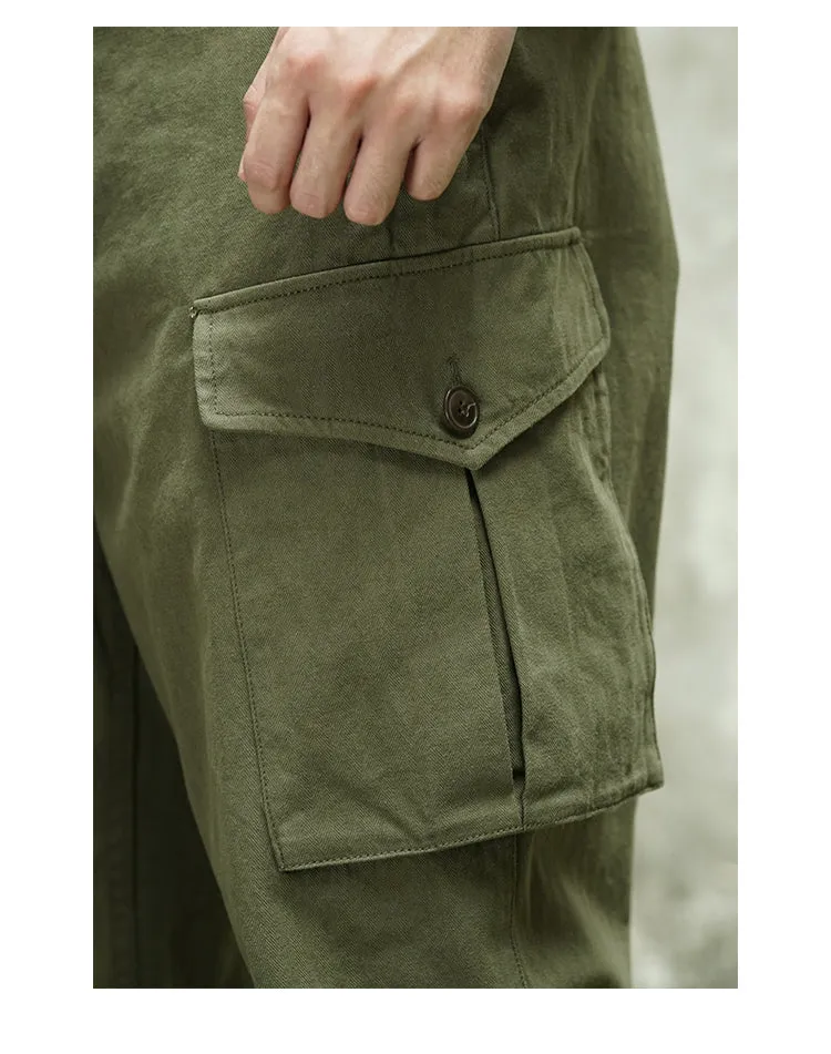 Men's 1930s Ground Crew Trousers Military Green