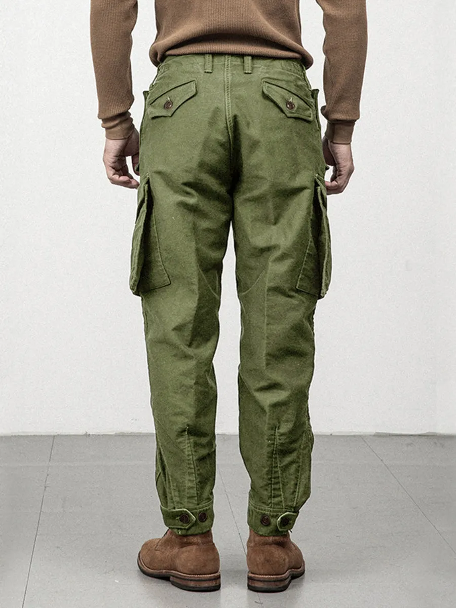 Men's 1930s Ground Crew Trousers Military Green