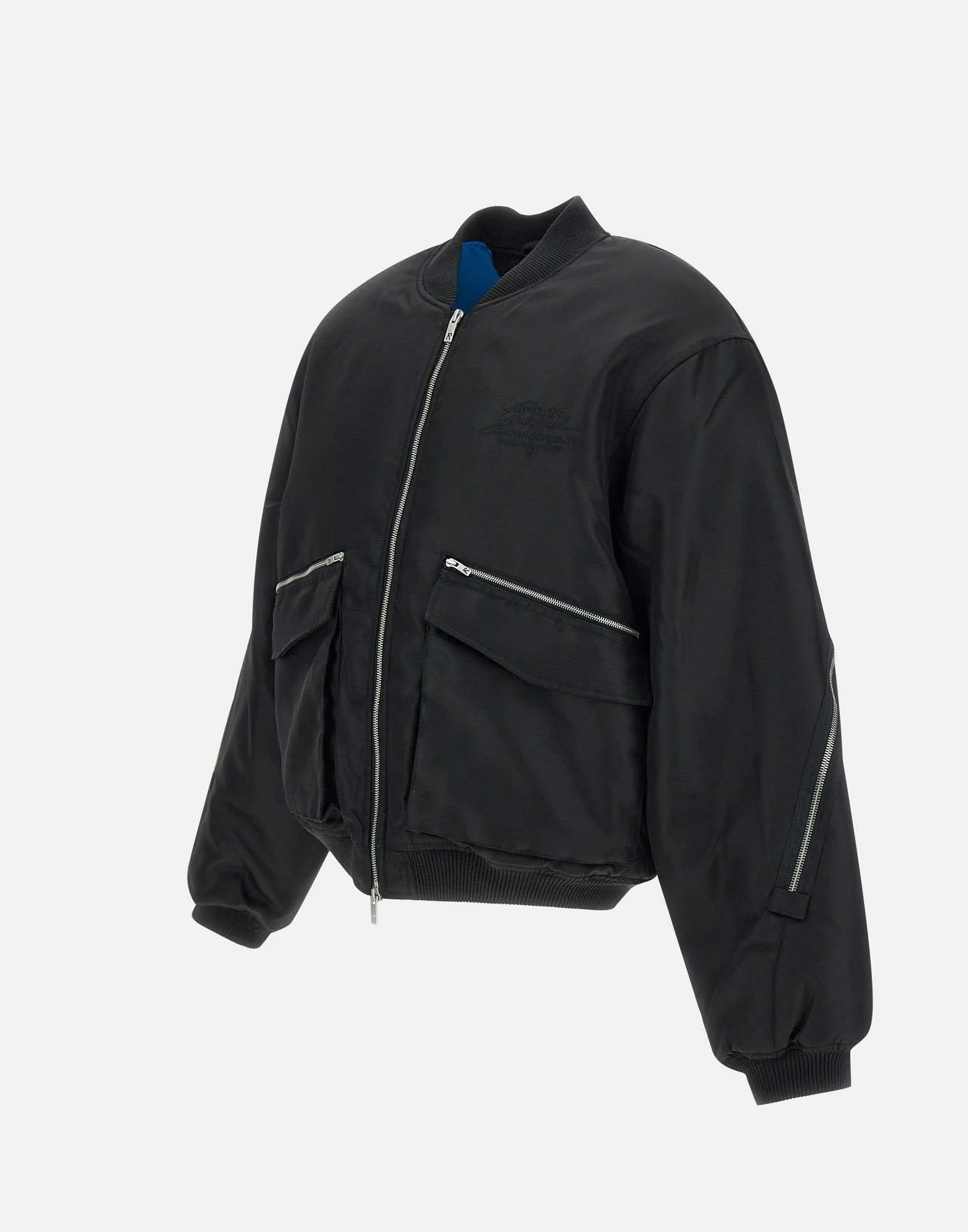 Men's Black Oversized Bomber Jacket