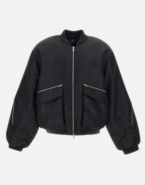 Men's Black Oversized Bomber Jacket