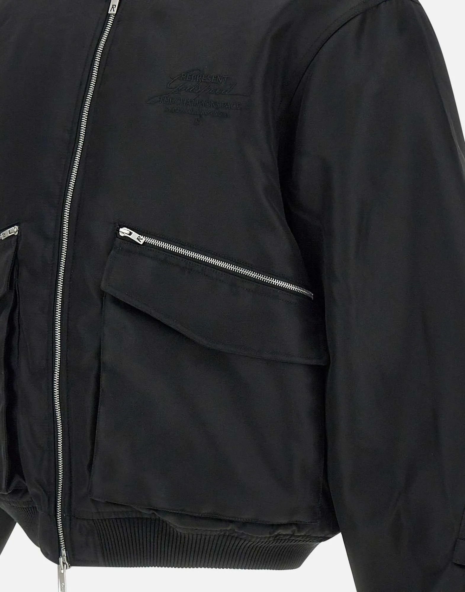 Men's Black Oversized Bomber Jacket