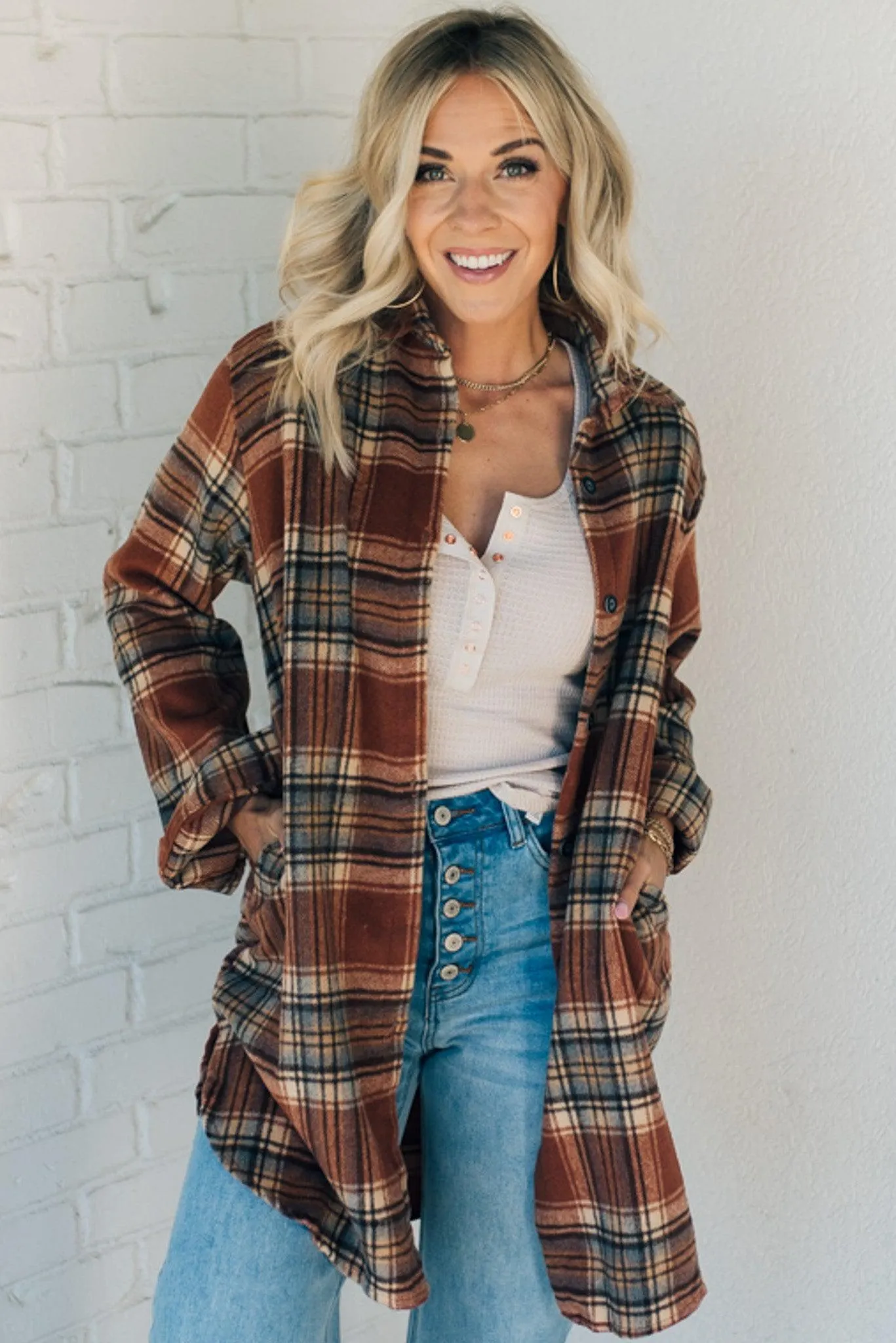 Mid Length Classic Plaid Shacket