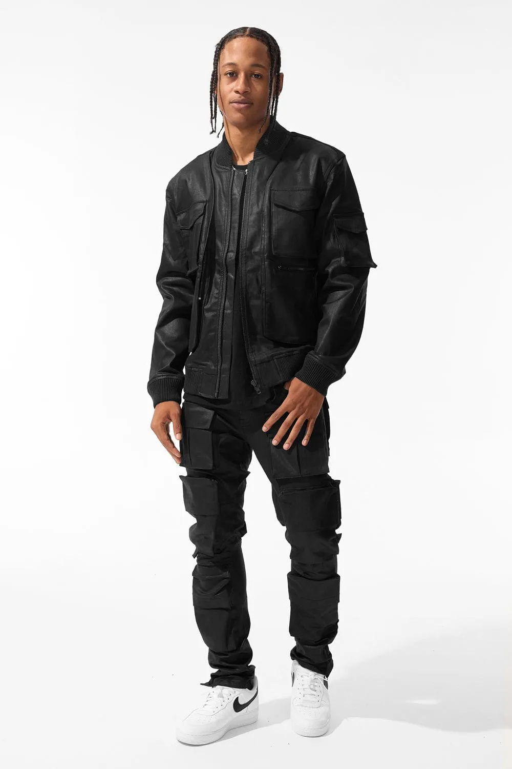 Midnight Mercenary Bomber Jacket (Jet Black)