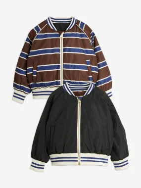 Mini Rodini Boys Reversible Baseball Jacket in Multicolour