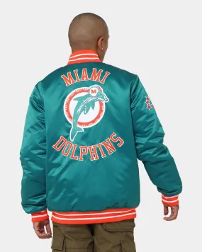 Mitchell & Ness Miami Dolphins Heavyweight Satin Jacket Light Blue