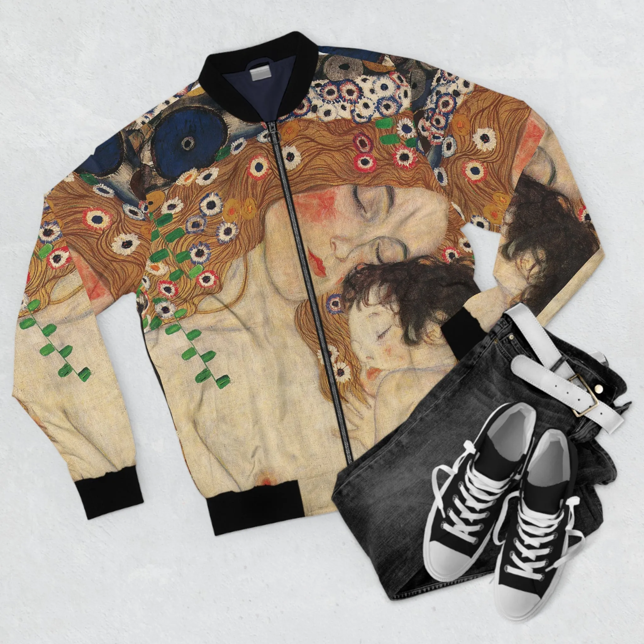 Mother and Child ,Gustav Klimt Bomber Jacket