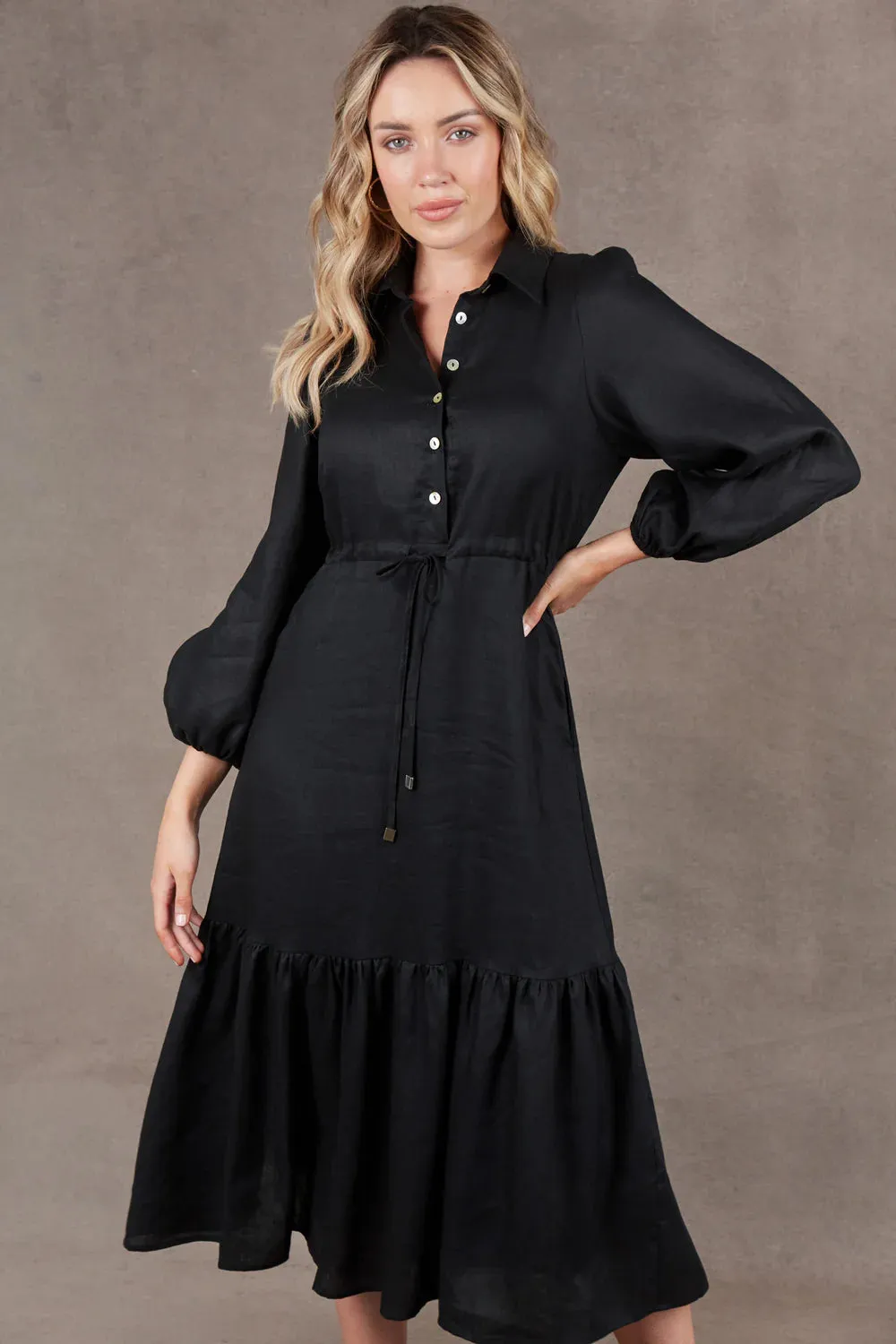 Nama Shirt Dress - Ebony