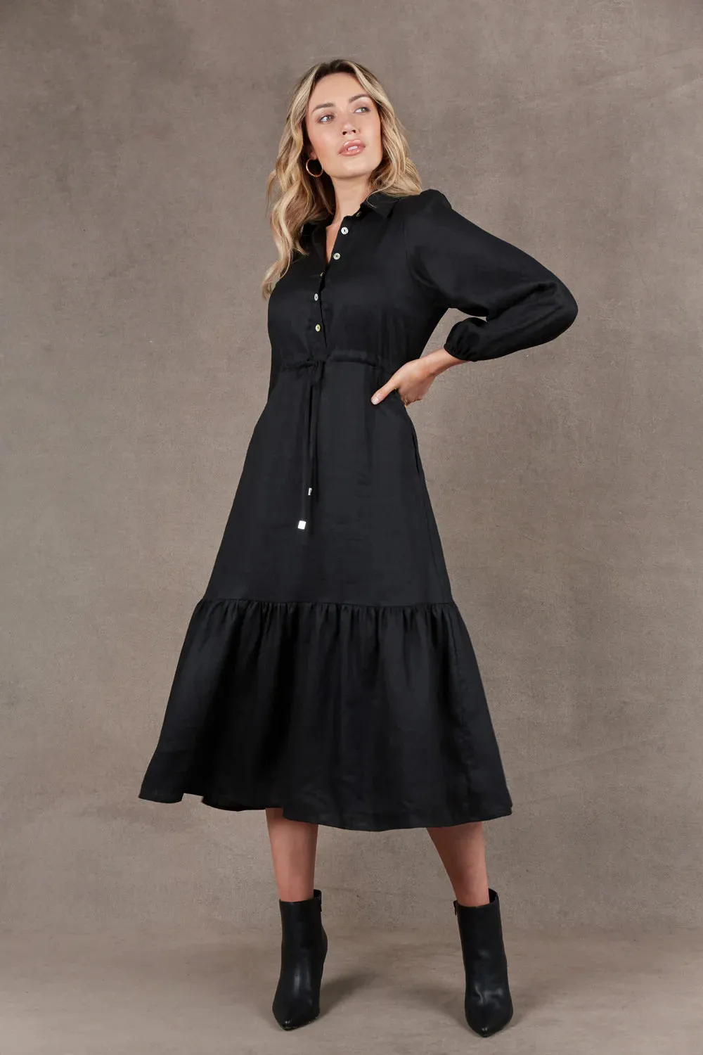 Nama Shirt Dress - Ebony