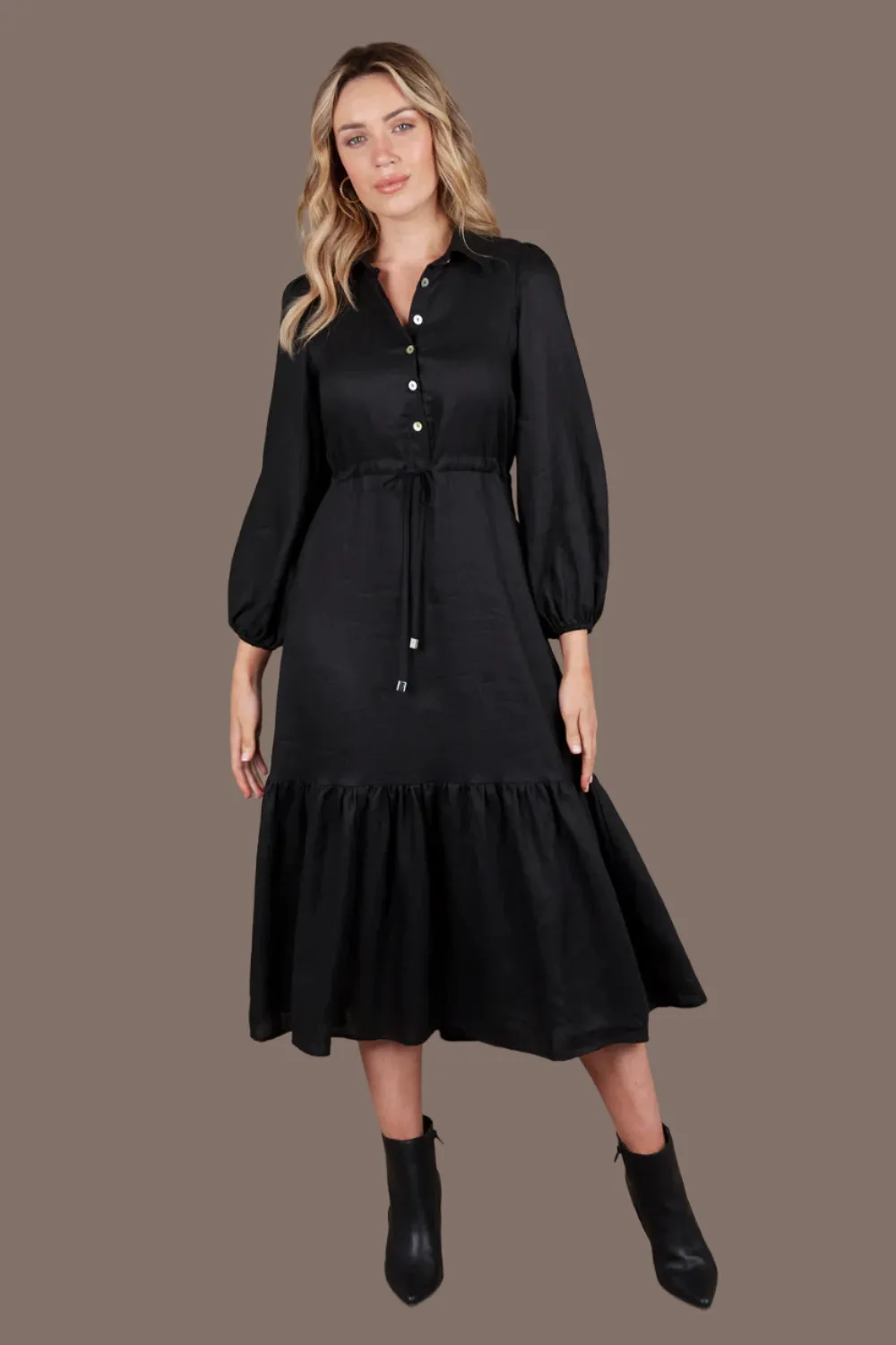 Nama Shirt Dress - Ebony