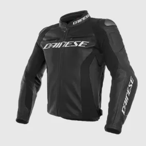 New High Quality Dainese Racing 3 Motorcycle Leather Jacket (Black)