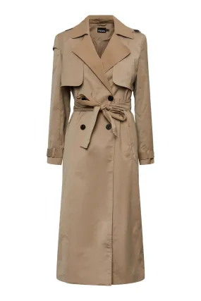 Nikkie Long Belt Trenchcoat - Silver Mink