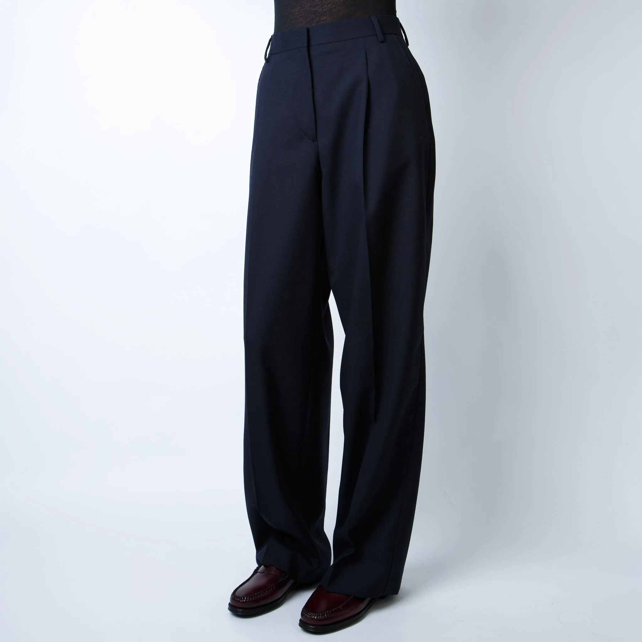 OFFICINE GENERALE TROUSERS WTLG461 DARK NAVY BLUE