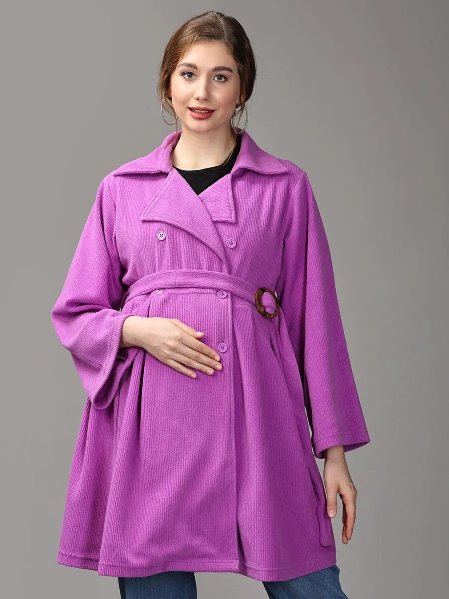 One Heck of a Color! Maternity Trench Coat