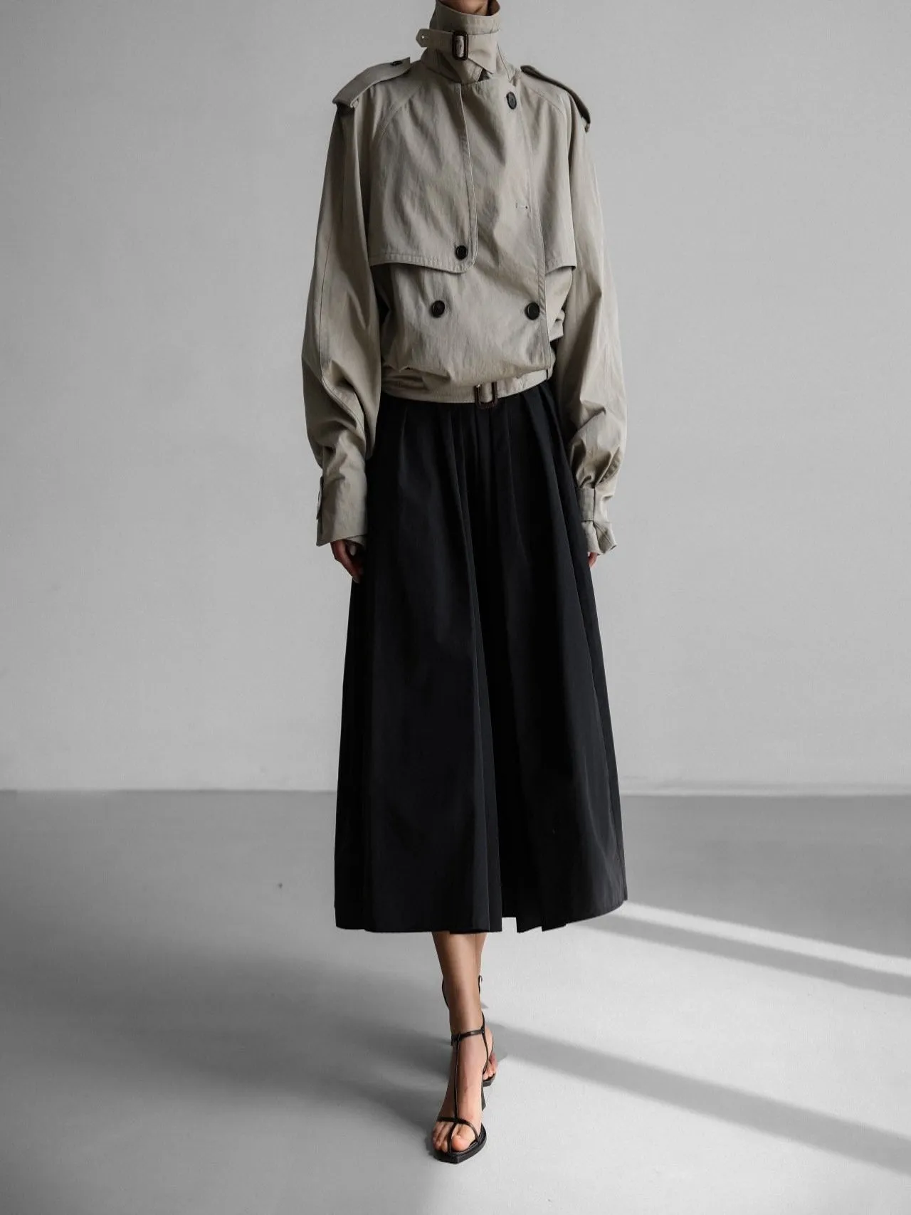 OVERSIZED CROPPED TRENCH COAT