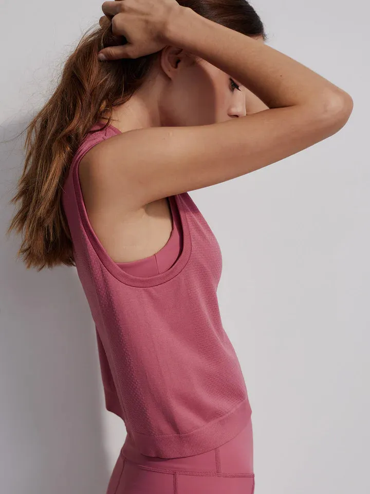 Page Seamless Crop Tank- Rose Wine