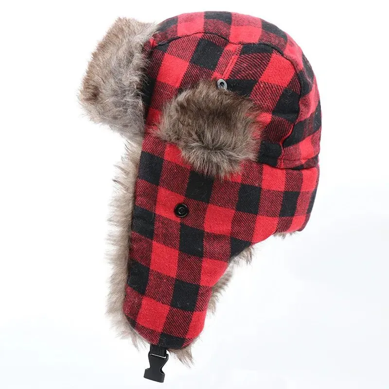 Plaid Bomber Hat