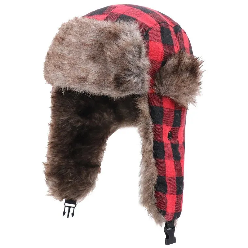 Plaid Bomber Hat